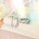 Wholesale Trendy Cute Small Crystal zircon Earrings for Woman silver color Hoop Earrings U Shape Horseshoe Earring TGCLE048 3 small