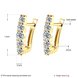 Wholesale Trendy Cute Small Crystal Earrings for Woman 24K gold plated Hoop Earrings U Shape Horseshoe Earring TGCLE050 0 small