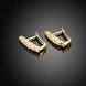 Wholesale Trendy Cute Small Crystal Earrings for Woman 24K gold plated Hoop Earrings U Shape Horseshoe Earring TGCLE050 1 small