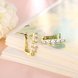 Wholesale Trendy Cute Small Crystal Earrings for Woman 24K gold plated Hoop Earrings U Shape Horseshoe Earring TGCLE050 3 small