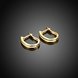 Wholesale Fashion elegant Small Crystal Earrings for Woman 24K gold plated Hoop Earrings U Shape Horseshoe Earring TGCLE054 1 small