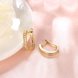 Wholesale Fashion elegant Small Crystal Earrings for Woman 24K gold plated Hoop Earrings U Shape Horseshoe Earring TGCLE054 2 small