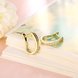 Wholesale Fashion elegant Small Crystal Earrings for Woman 24K gold plated Hoop Earrings U Shape Horseshoe Earring TGCLE054 3 small