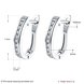 Wholesale Fashion classy Small white Crystal zircon Earrings for Woman silver color Hoop Earrings U Shape Horseshoe Earring TGCLE056 0 small