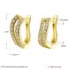 Wholesale Fashion elegant Small Crystal Earrings for Woman 24K gold plated Hoop Earrings U Shape Horseshoe Earring TGCLE058 0 small