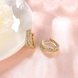 Wholesale Fashion elegant Small Crystal Earrings for Woman 24K gold plated Hoop Earrings U Shape Horseshoe Earring TGCLE058 2 small