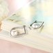 Wholesale New Fashion Luxury U Shape Silver Plated AAA Zircon Gem Stone Pearl Stud Earrings For Women Jewelry TGCLE064 3 small