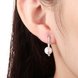 Wholesale New Fashion Luxury U Shape Silver Plated AAA Zircon Gem Stone Pearl Stud Earrings For Women Jewelry TGCLE064 4 small