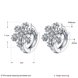 Wholesale Temperament Clip Earrings for Women Silver Jewelry Accessories Snowflake Shape Zircon Gemstone Earring Wedding Engagement Gift TGCLE068 0 small