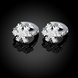 Wholesale Temperament Clip Earrings for Women Silver Jewelry Accessories Snowflake Shape Zircon Gemstone Earring Wedding Engagement Gift TGCLE068 1 small