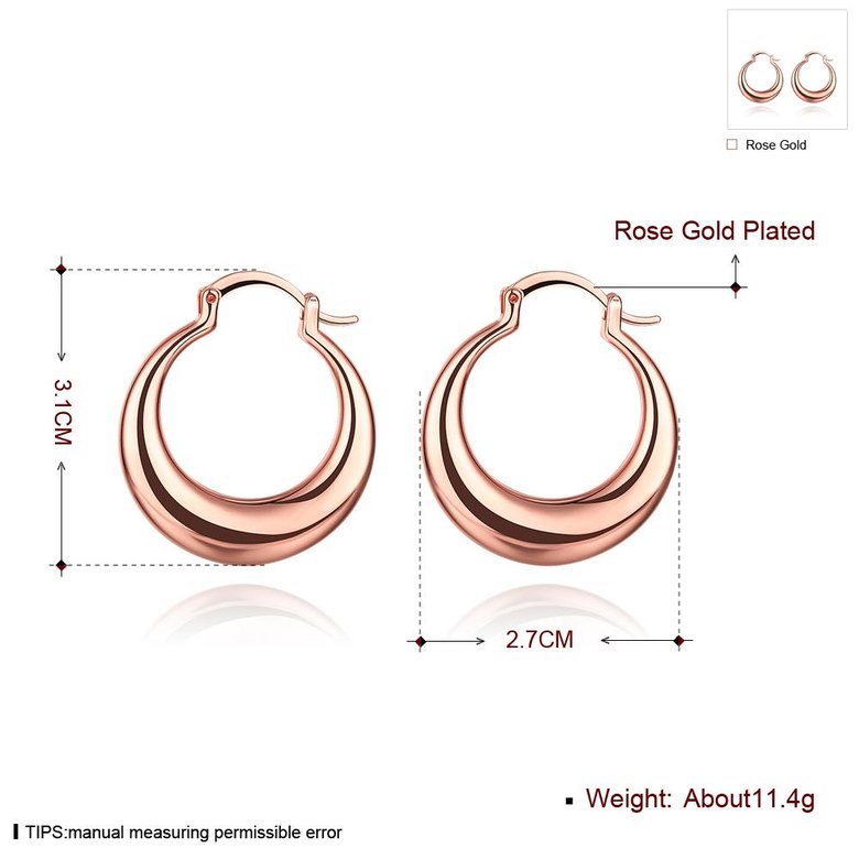 Wholesale Hot sale classical gold Thick big Hoop Earrings For Women New Fashion Female circle earrings Jewelry  TGCLE074 0