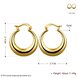Wholesale Hot sale classical gold Thick big Hoop Earrings For Women New Fashion Female circle earrings Jewelry  TGCLE074 1 small