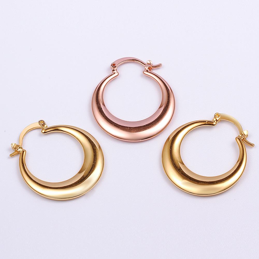 Wholesale Hot sale classical gold Thick big Hoop Earrings For Women New Fashion Female circle earrings Jewelry  TGCLE074 6