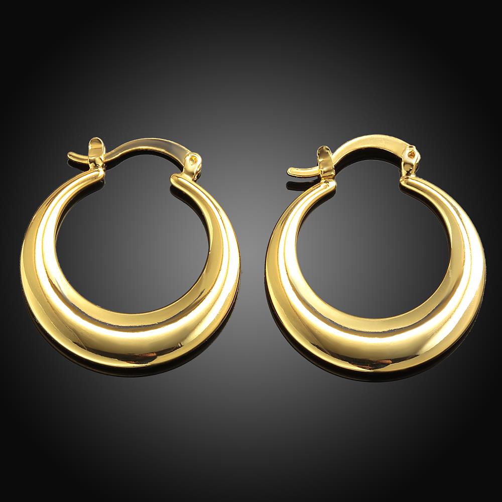 Wholesale Hot sale classical gold Thick big Hoop Earrings For Women New Fashion Female circle earrings Jewelry  TGCLE074 7