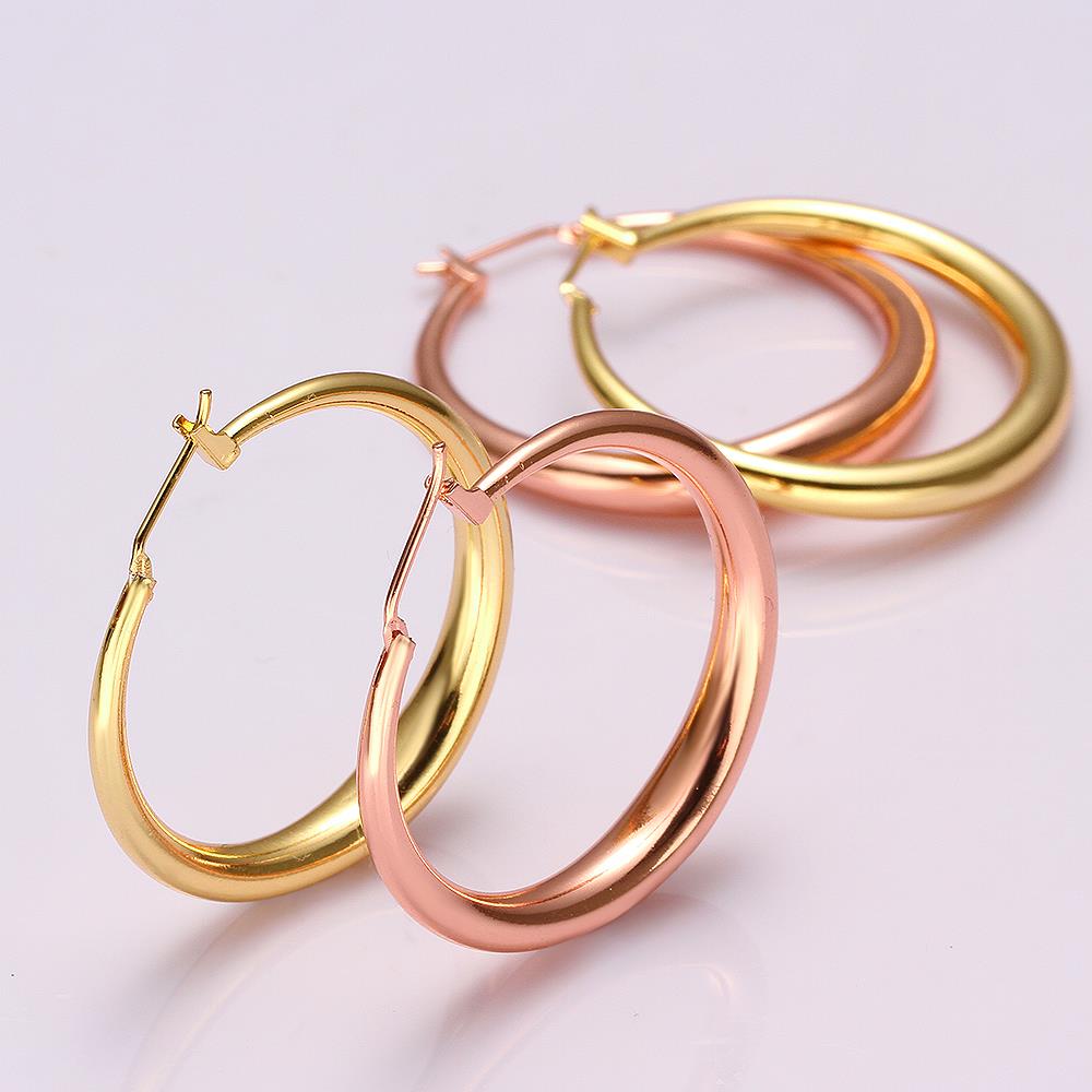 Wholesale Hot sale gold Thick big Hoop Earrings For Women New Fashion Female circle earrings Jewelry  TGCLE076 0