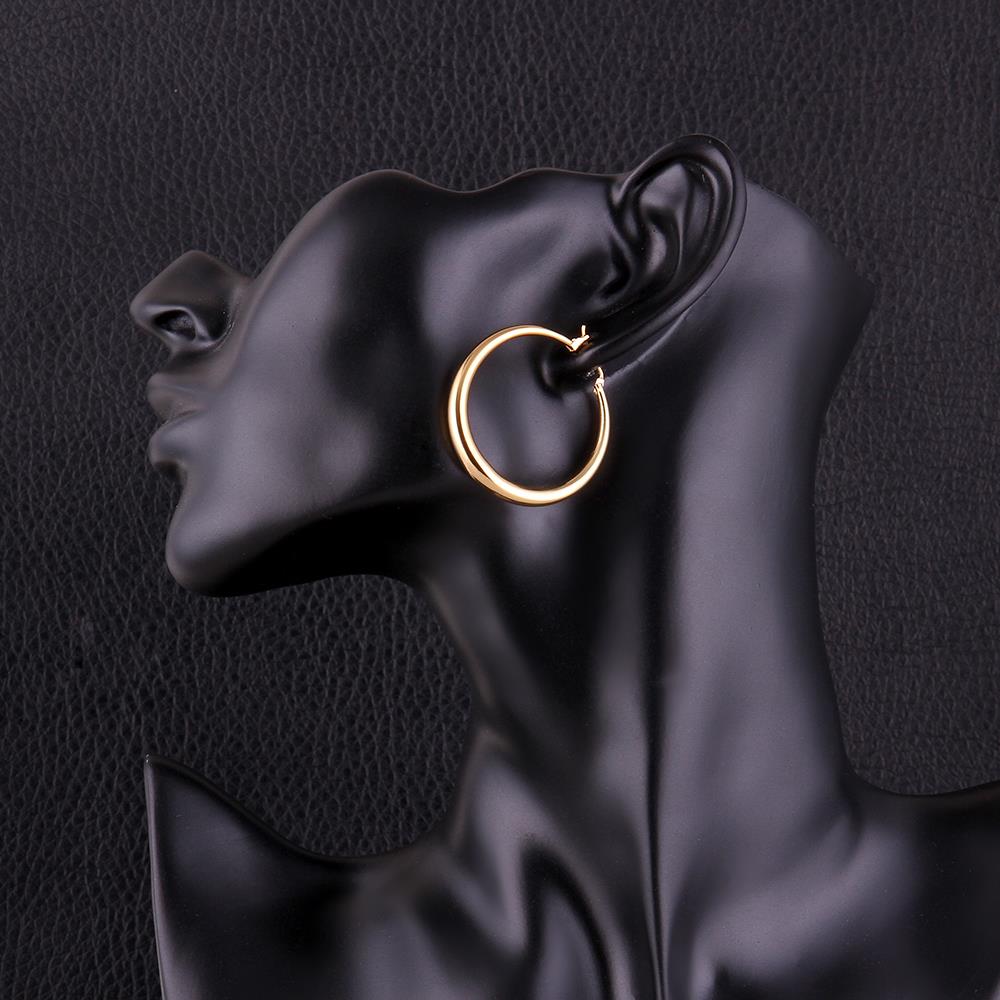 Wholesale Hot sale gold Thick big Hoop Earrings For Women New Fashion Female circle earrings Jewelry  TGCLE076 5