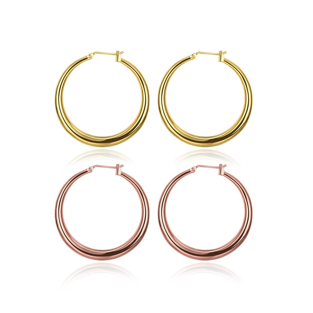 Wholesale Hot sale gold Thick big Hoop Earrings For Women New Fashion Female circle earrings Jewelry  TGCLE076 7