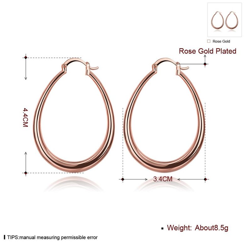 Wholesale Trendy Hot sale gold U shape Thick big Hoop Earrings For Women New Fashion Female circle earrings Jewelry  TGCLE078 0