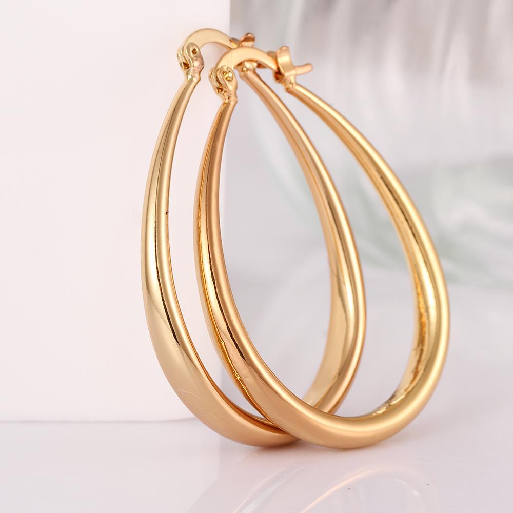Wholesale Trendy Hot sale gold U shape Thick big Hoop Earrings For Women New Fashion Female circle earrings Jewelry  TGCLE078 1