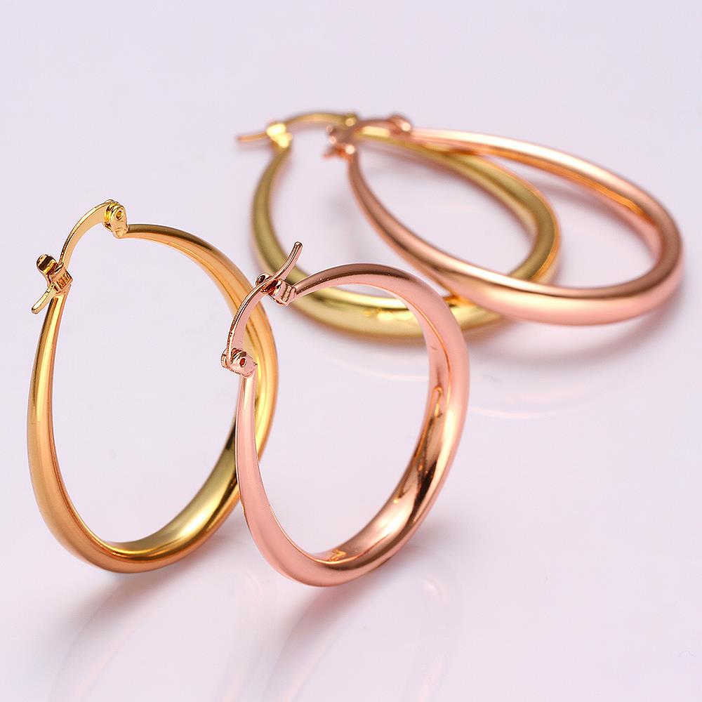 Wholesale Trendy Hot sale gold U shape Thick big Hoop Earrings For Women New Fashion Female circle earrings Jewelry  TGCLE078 2