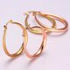 Wholesale Trendy Hot sale gold U shape Thick big Hoop Earrings For Women New Fashion Female circle earrings Jewelry  TGCLE078 2 small