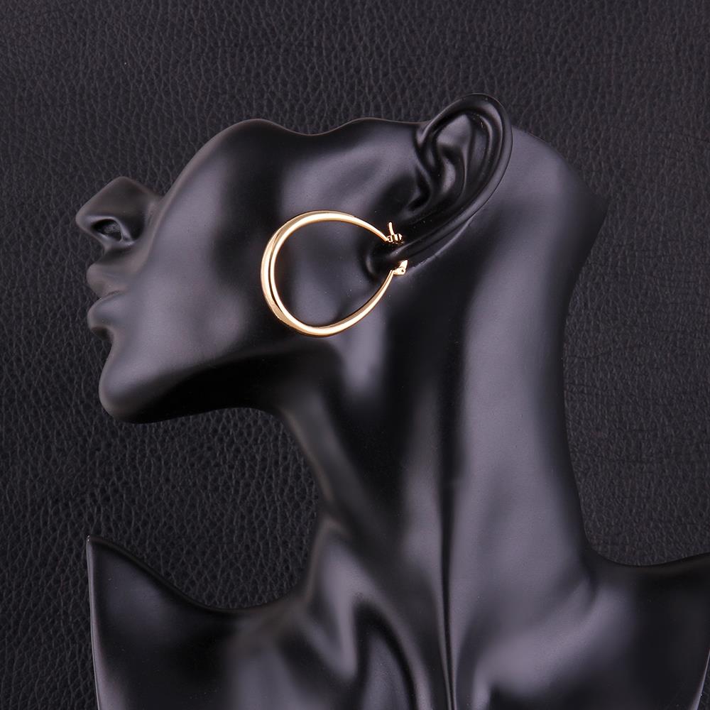 Wholesale Trendy Hot sale gold U shape Thick big Hoop Earrings For Women New Fashion Female circle earrings Jewelry  TGCLE078 5