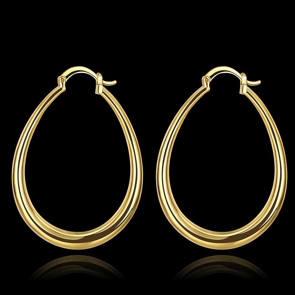 Wholesale Trendy Hot sale gold U shape Thick big Hoop Earrings For Women New Fashion Female circle earrings Jewelry  TGCLE078 7