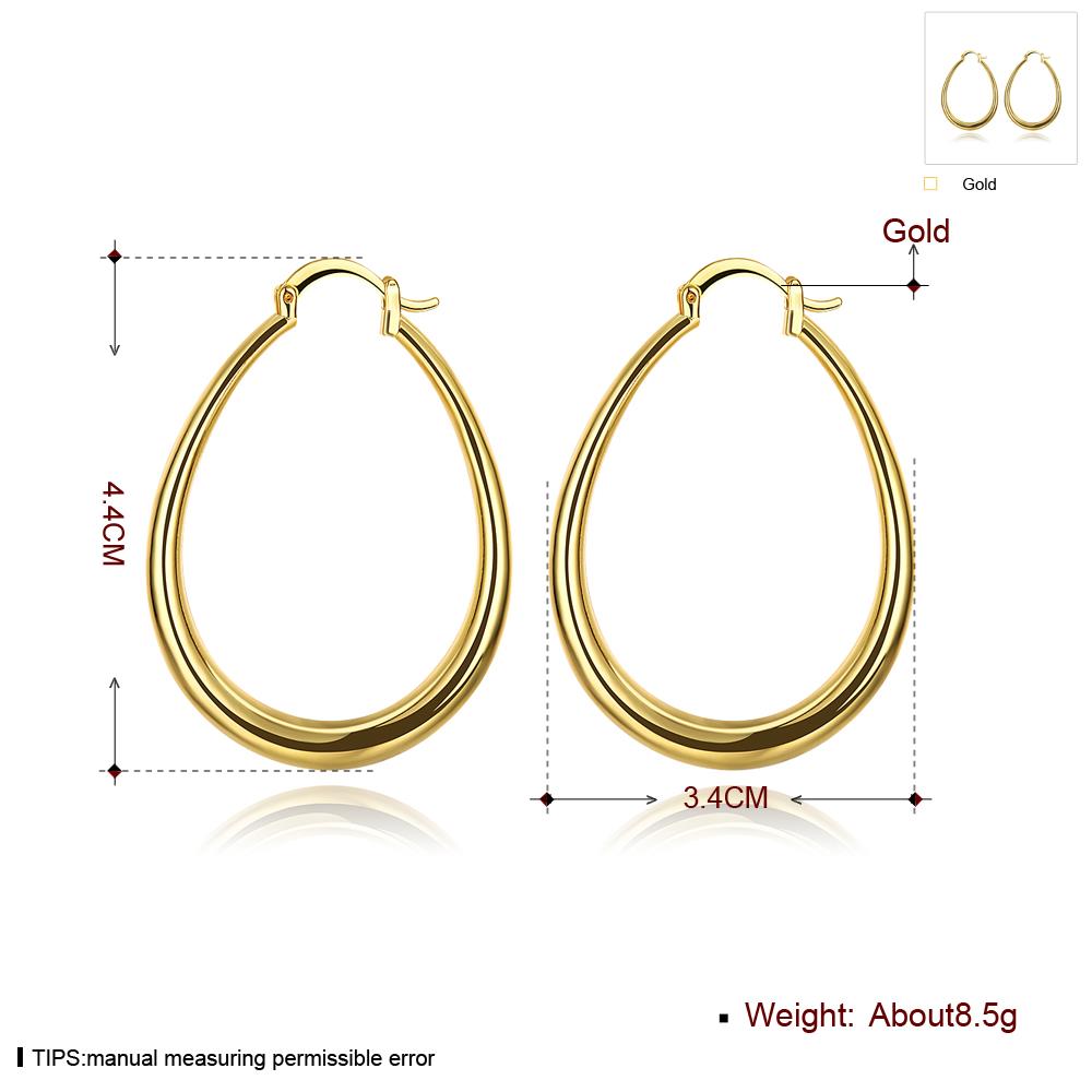 Wholesale Trendy Hot sale gold U shape Thick big Hoop Earrings For Women New Fashion Female circle earrings Jewelry  TGCLE078 8