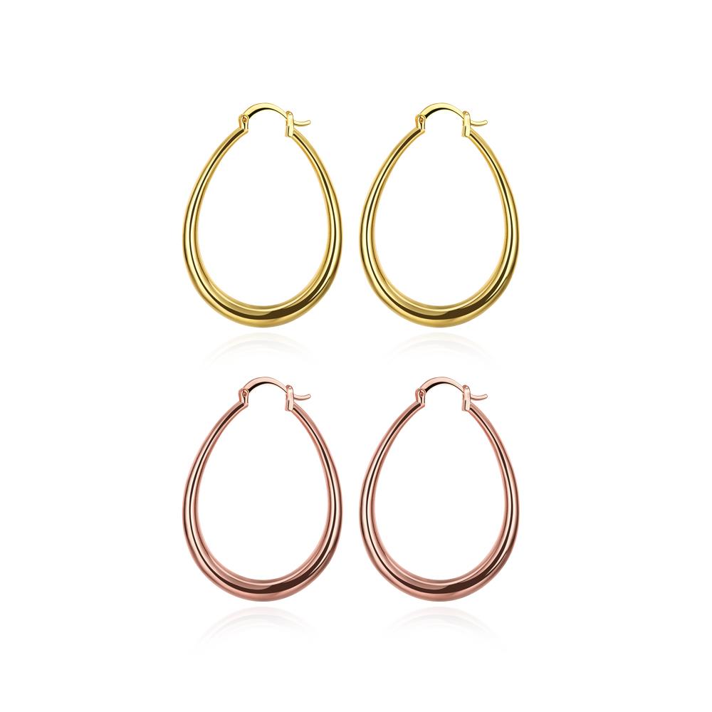 Wholesale Trendy Hot sale gold U shape Thick big Hoop Earrings For Women New Fashion Female circle earrings Jewelry  TGCLE078 9