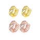 Wholesale Fashion Earrings from China for Women Girls  hollow 24K Gold Hoop Earrings Clear Cubic Zircon Wedding Party Fashion Jewelry  TGCLE080 0 small