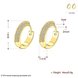 Wholesale Popular Round Circle Hoop Earrings Fashion 24K Gold Filled Zircon Party Earrings Jewelry fine Gift Drop shipping TGCLE084 0 small