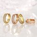 Wholesale Popular Round Circle Hoop Earrings Fashion 24K Gold Filled Zircon Party Earrings Jewelry fine Gift Drop shipping TGCLE084 3 small