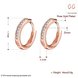 Wholesale Popular Round Circle Hoop Earrings Fashion 24K Gold Filled Zircon Party Earrings Jewelry fine Gift Drop shipping TGCLE086 0 small