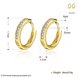 Wholesale Popular Round Circle Hoop Earrings Fashion 24K Gold Filled Zircon Party Earrings Jewelry fine Gift Drop shipping TGCLE086 2 small