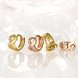 Wholesale Fashion Earrings from China for Women Girls  8 shape 24K Gold Hoop Earrings Clear Cubic Zircon Wedding Party Fashion Jewelry  TGCLE098 1 small