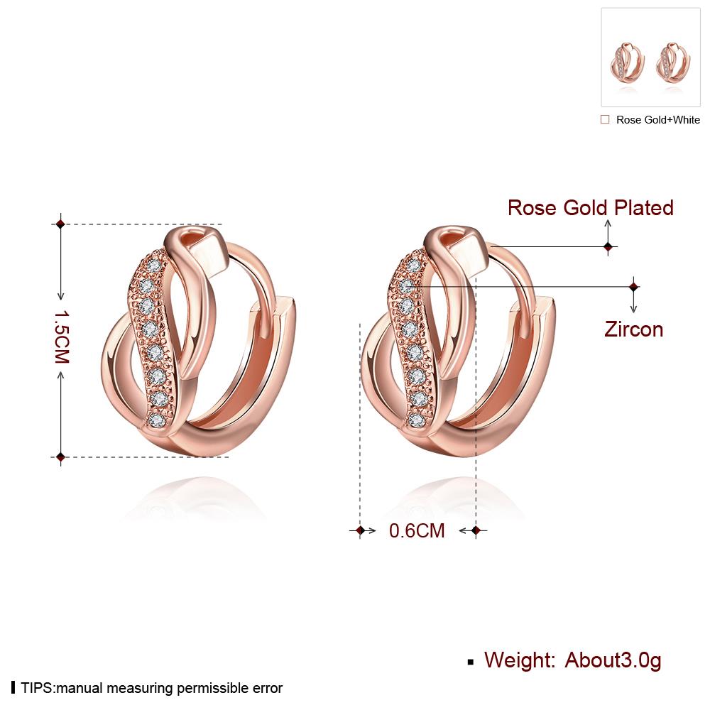 Wholesale Fashion Earrings from China for Women Girls  hollow 24K Gold Hoop Earrings Clear Cubic Zircon Wedding Party Fashion Jewelry  TGCLE108 2