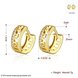 Wholesale Luxury Round Circle Hoop Earrings Fashion 24K Gold hollow Filled Zircon Party Earrings Jewelry fine Gift Drop shipping TGCLE112 0 small