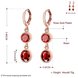 Wholesale Charm Female Red Round Earrings Elegant rose gold Color Dangle Earrings For Women red Zircon Stone wedding Earring TGCLE130 0 small