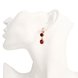 Wholesale Charm Female Red Round Earrings Elegant rose gold Color Dangle Earrings For Women red Zircon Stone wedding Earring TGCLE130 2 small