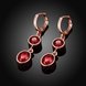 Wholesale Charm Female Red Round Earrings Elegant rose gold Color Dangle Earrings For Women red Zircon Stone wedding Earring TGCLE130 3 small