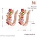 Wholesale Luxury Rose Gold Color Earrings Flash CZ Zircon Ear Studs for Women fine wedding jewelry TGCLE132 0 small