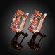 Wholesale Luxury Rose Gold Color Earrings Flash CZ Zircon Ear Studs for Women fine wedding jewelry TGCLE132 1 small