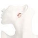 Wholesale Luxury Rose Gold Color Earrings Flash CZ Zircon Ear Studs for Women fine wedding jewelry TGCLE132 4 small