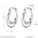 Wholesale Fashion Silver French style Lines Hoop zircon Earrings for Women moon shape Wedding Minimalist Simple earring jewelry TGCLE134 0 small