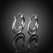 Wholesale Fashion Silver French style Lines Hoop zircon Earrings for Women moon shape Wedding Minimalist Simple earring jewelry TGCLE134 1 small