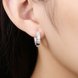 Wholesale Temperament delicate Silver Fashion earring Pave Zircon Round Circle Hoop Earrings For Women Girls Party Jewelry TGCLE138 4 small