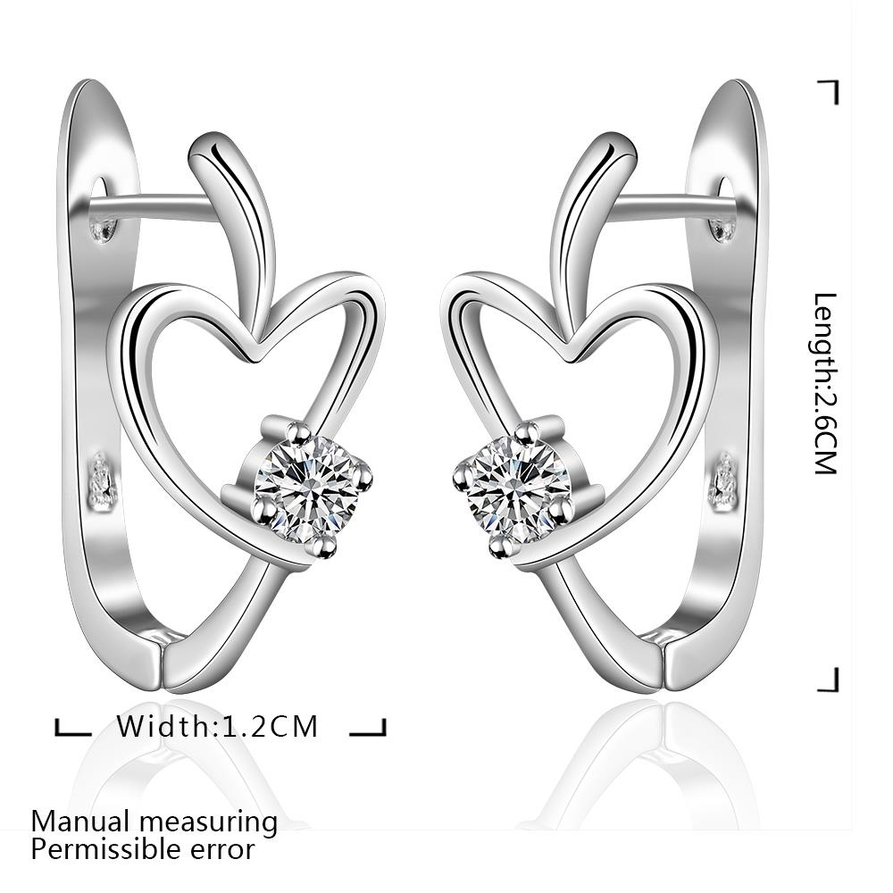 Wholesale Unique Hoop Earrings For Women U Shape Heart With Zirconia earring Fashion Jewelry Accessories TGCLE033 1