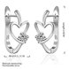 Wholesale Unique Hoop Earrings For Women U Shape Heart With Zirconia earring Fashion Jewelry Accessories TGCLE033 1 small