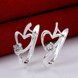 Wholesale Unique Hoop Earrings For Women U Shape Heart With Zirconia earring Fashion Jewelry Accessories TGCLE033 2 small