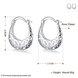 Wholesale Trendy Silver Geometric Clip Earring Classic U shape Hollow Flower Earrings Charm Women Party Gift Fashion Engagement Jewelry TGCLE037 0 small